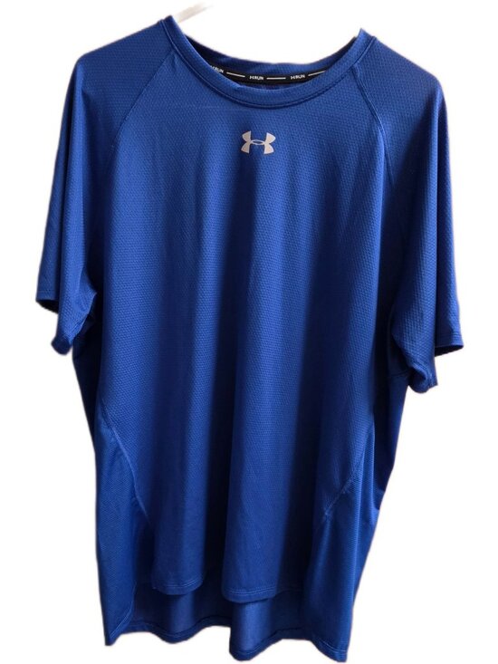 Under Armour Other - Under Armour Qualifier HexDelta Running Shirt XXL Blue Mesh Back Raglan Tee